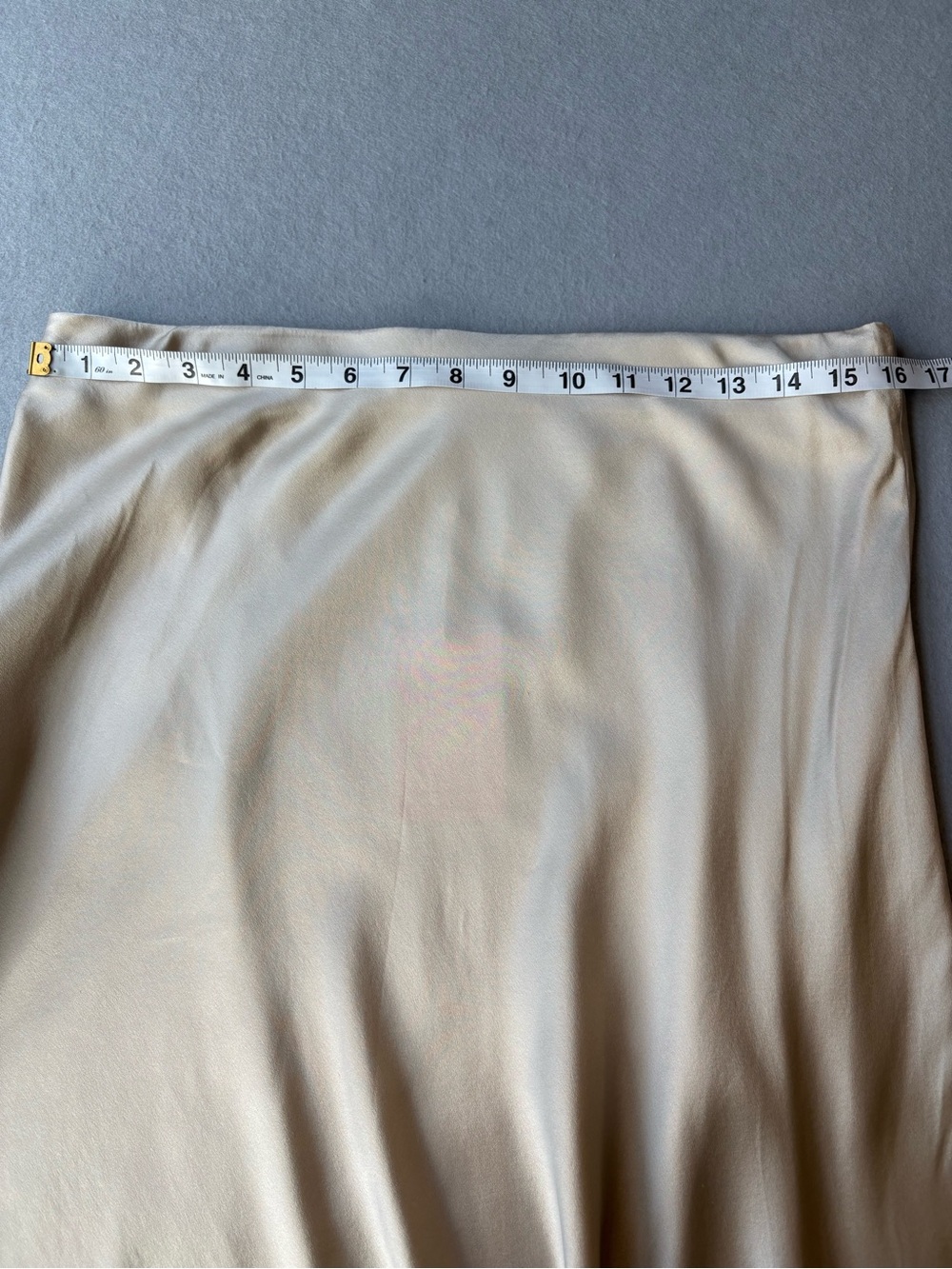 Quince 100% Washable Silk Champagne Mini Skirt A-Line Sz XL NWT - Picture 9 of 10